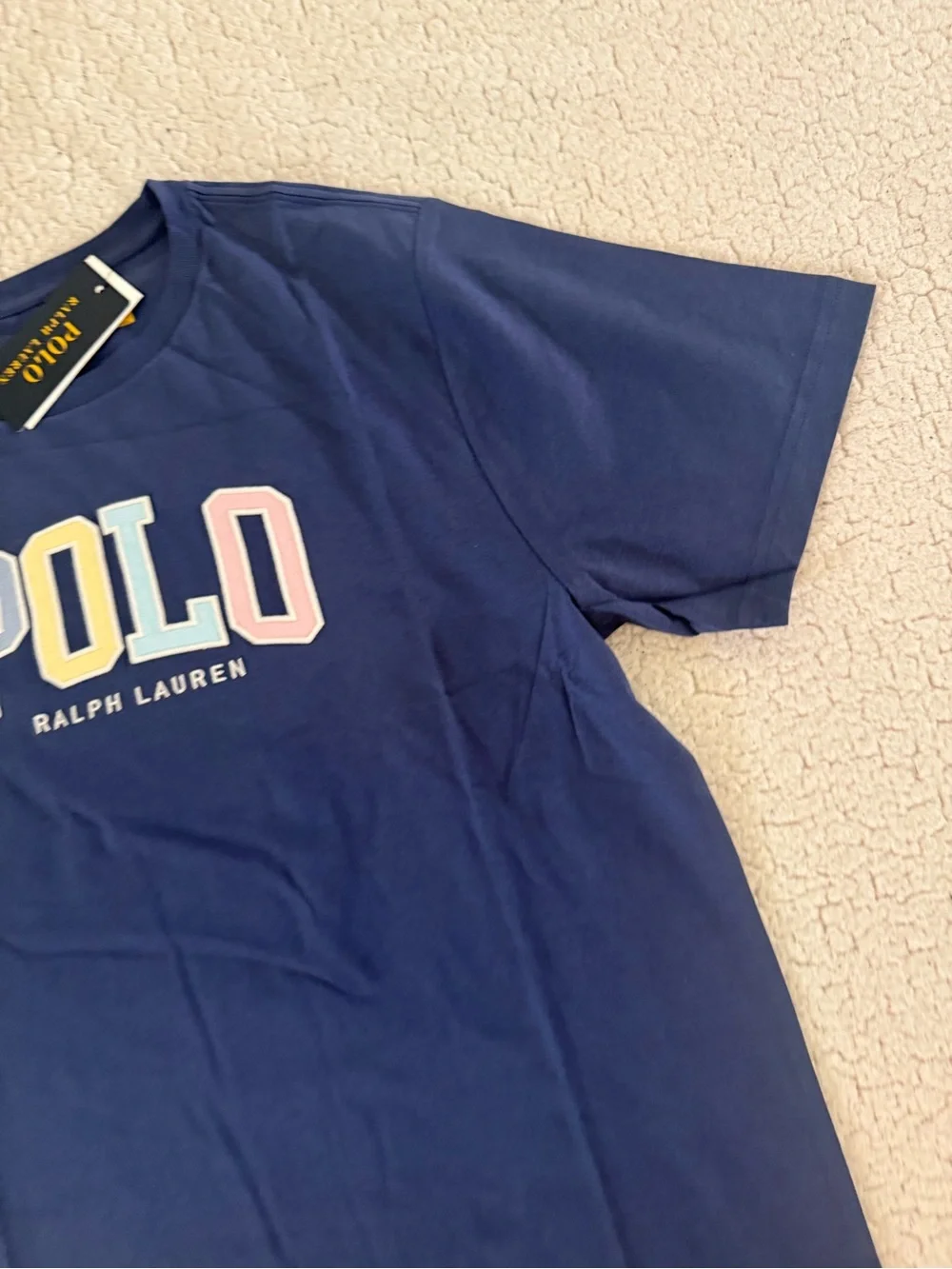 New boys Sz XL 18-20 Polo Ralph Lauren Navy Short Sleeve Shirt